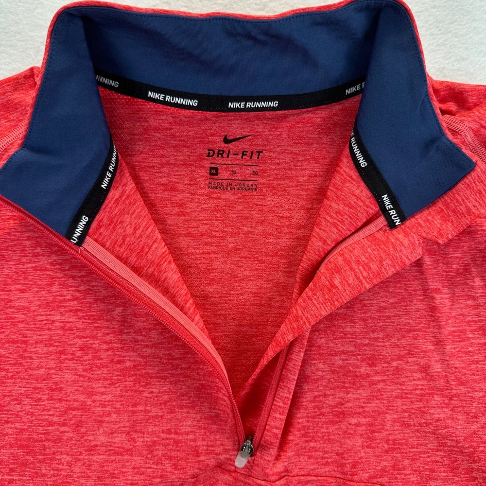 Nike Running Womens Dri-FIT Half Zip Pullover XL Red Navy 890206-823 - Picture 3 of 15